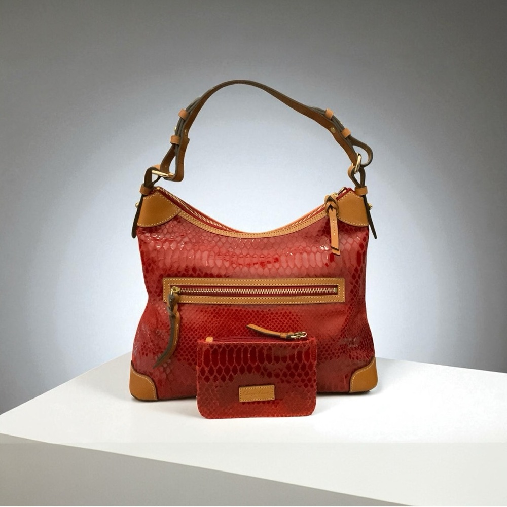 Dooney & Bourke Ericka Snakeskin Style Hobo Bag Set